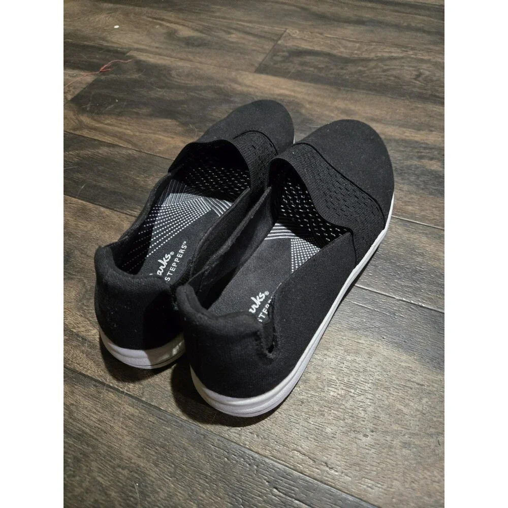 Clarks Cloudsteppers Slip Ons Breeze Vibe Black Womens Size 8M